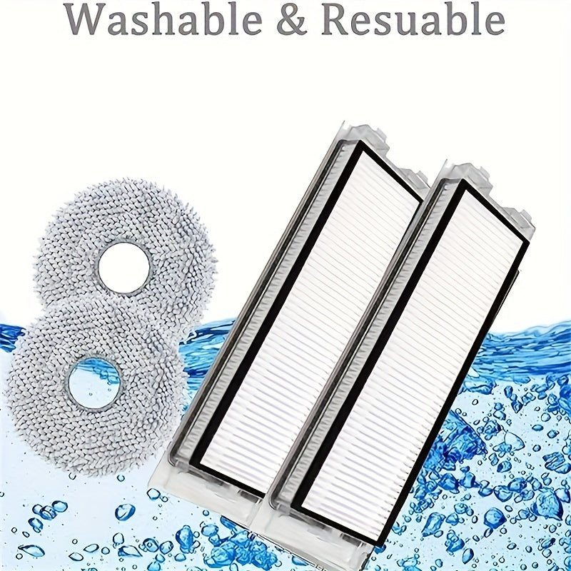 Replacement Parts Kit for Robot Vacuum Cleaner Includes Brushes Filters Mop Pads Dust Bags