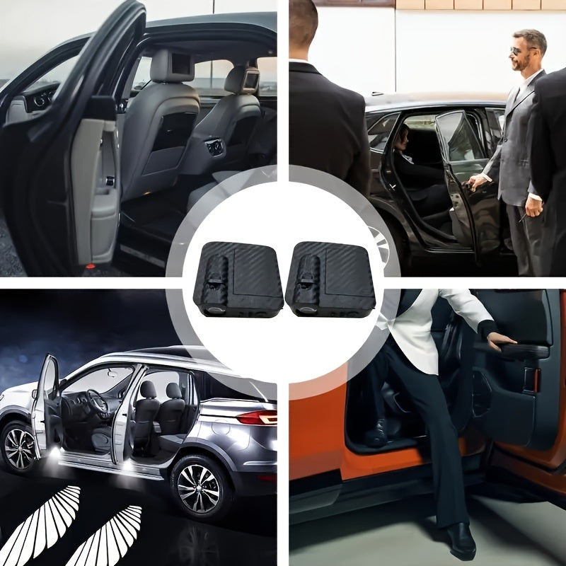 Universal LED Car Door Welcome Lights Two-Pack Battery-Free Easy Install