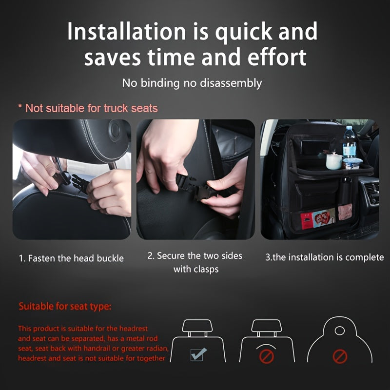 Bolsa de almacenamiento trasera para asiento de coche, de tela Oxford, organizador colgante para vehículo