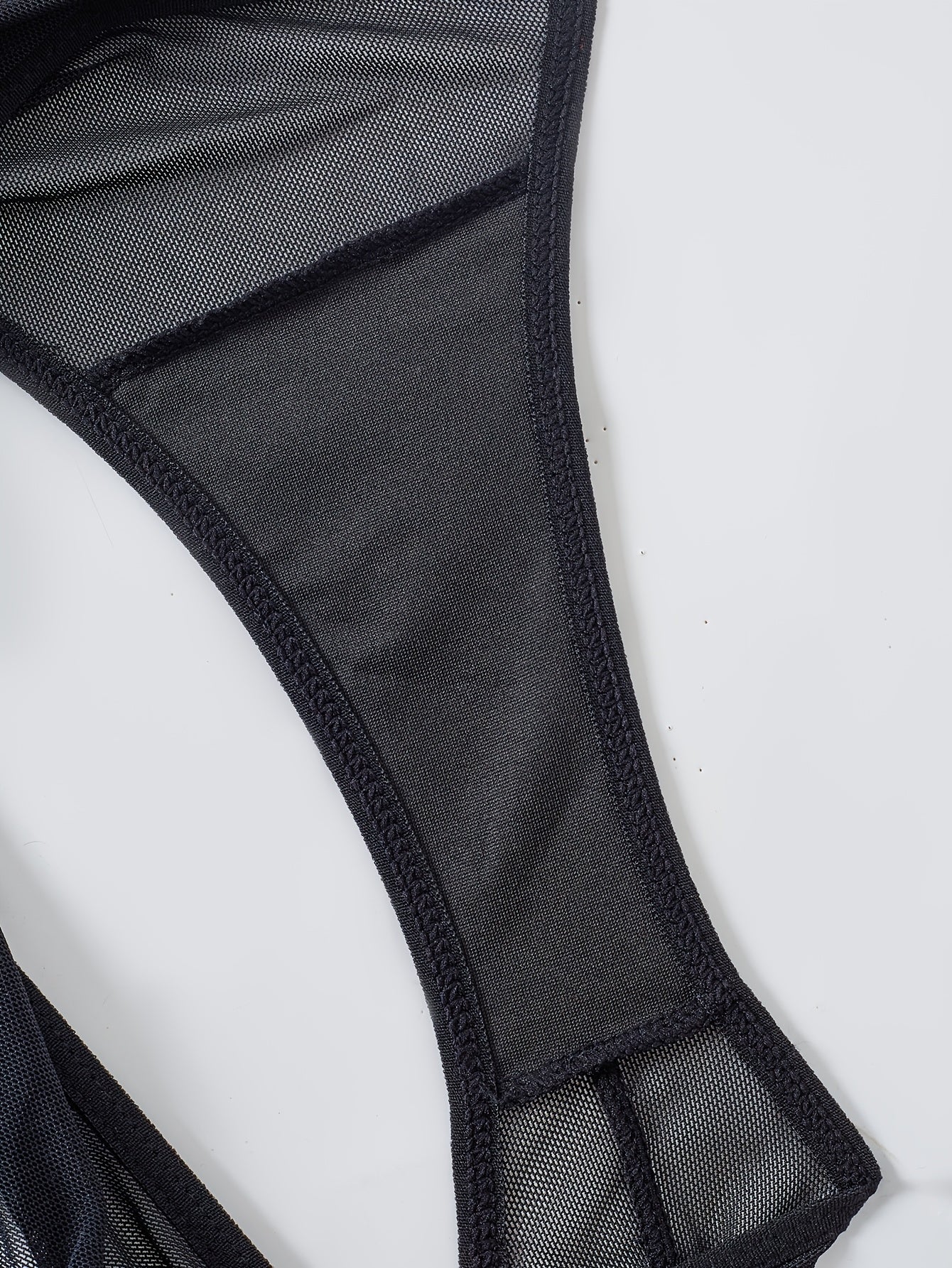 Women's Sheer Briefs Polyester Acrylic Medium Support Solid Color