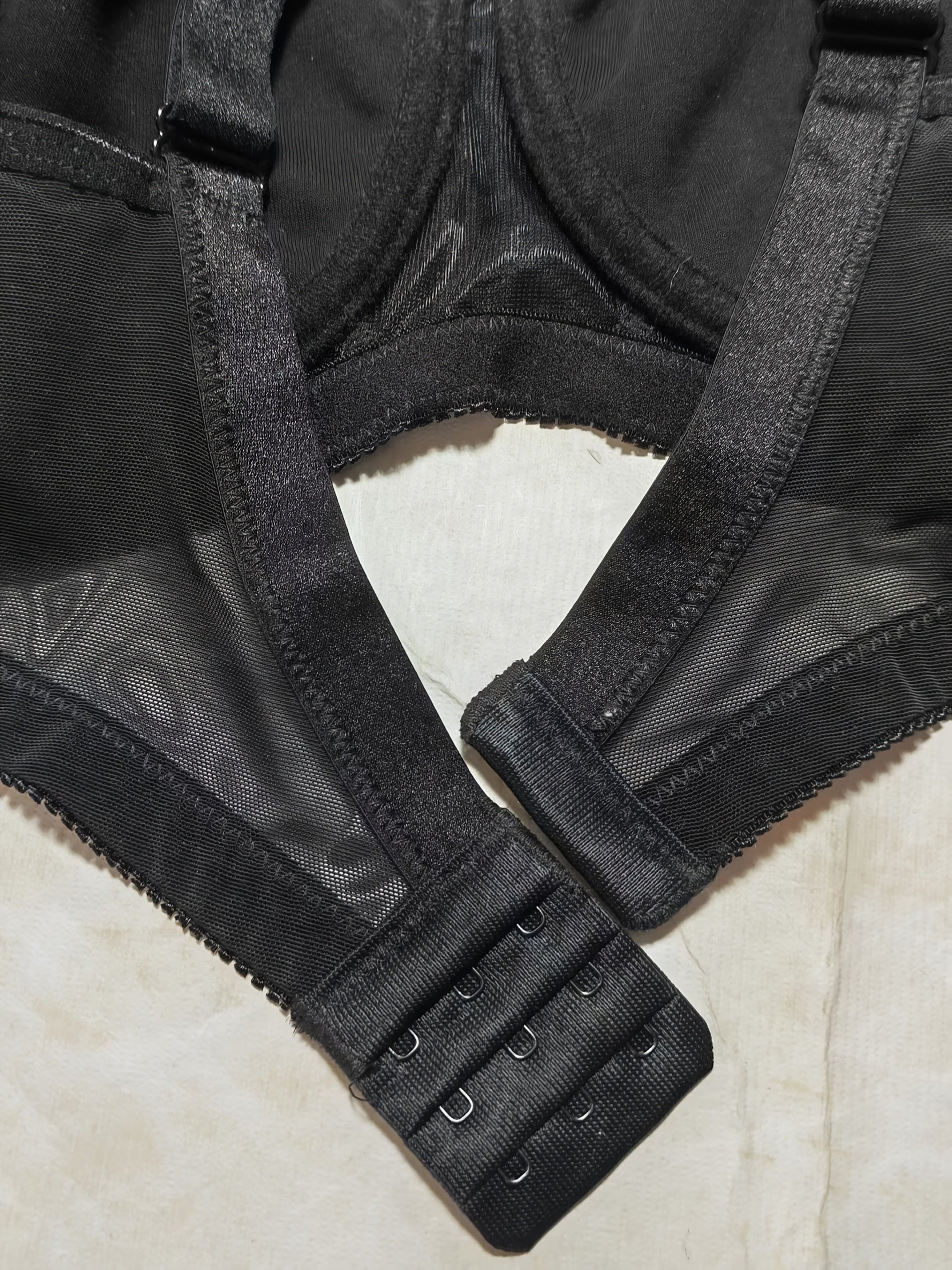 Women's Plus Size Underwire Bra Solid Color Knit Fabric Medium Stretch Support Push-Up