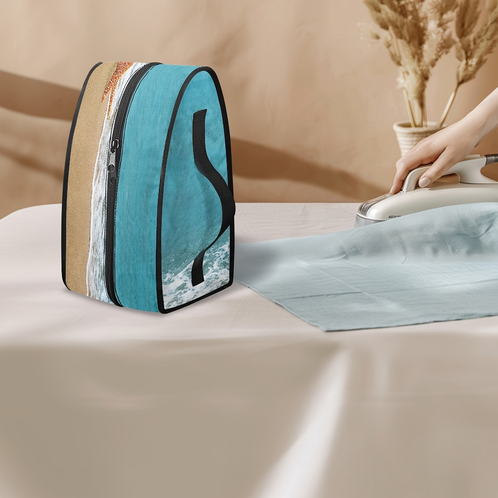 Bolsa de planchado portátil con estampado de estrella de mar, almacenamiento de viaje, poliéster a prueba de polvo