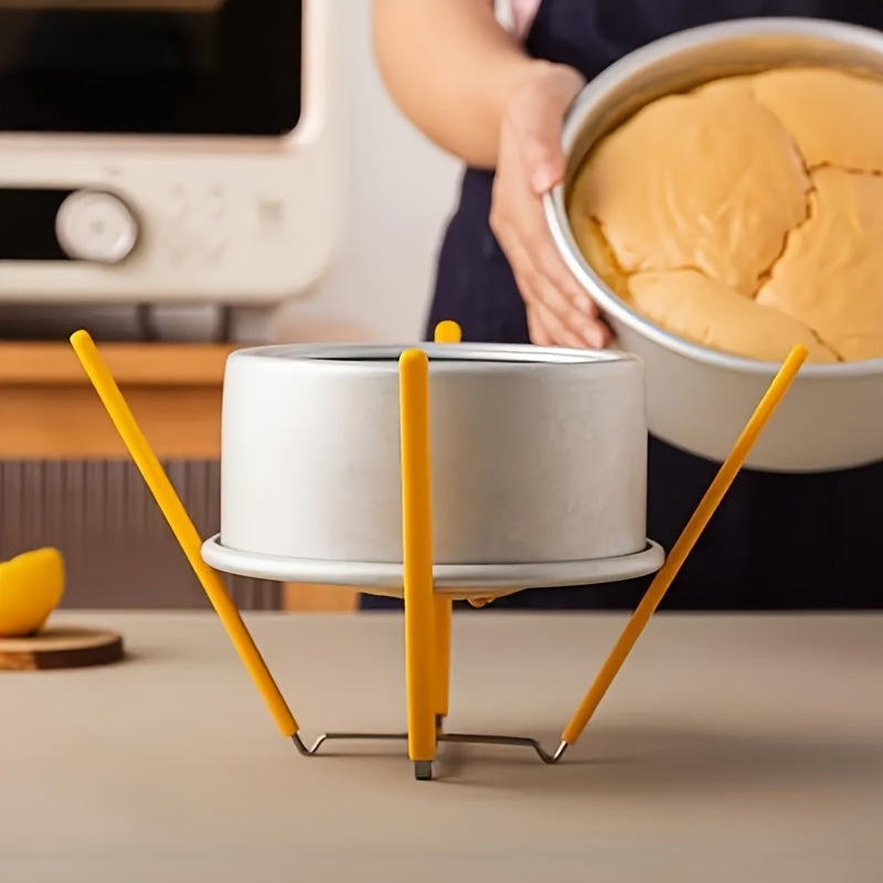 Silicone Folding Cake Cooling Rack for 12.7-22.86 cm Molds Collapsible Stainless Steel Baking Sheet