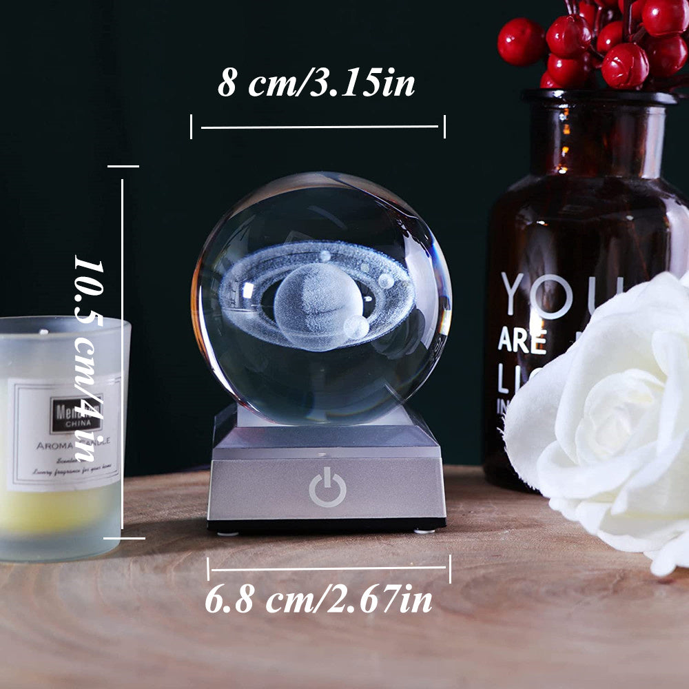 Crystal Ball Night Light with LED Base Animal Night Light for Home Decor and Gifts