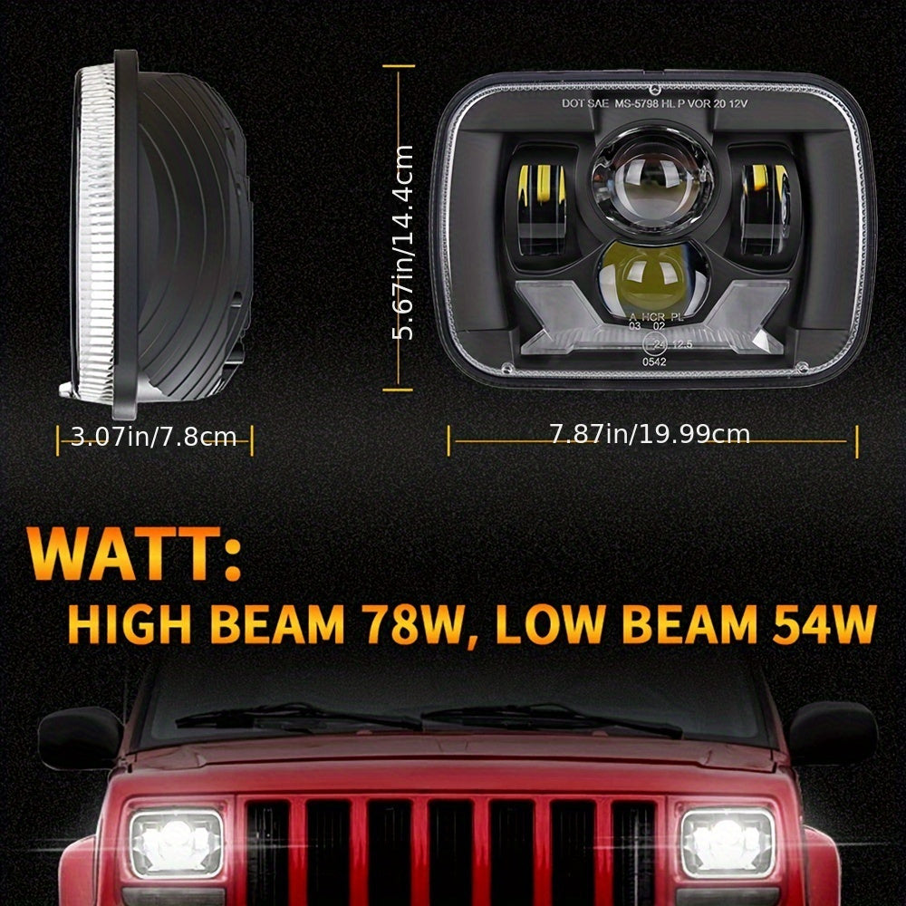 Светодиодные фары с герметичным блоком и дневными ходовыми огнями, указатель поворота 5x7 17,78x15,24 см