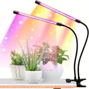 Full Spectrum LED Grow Light with 5/2-Head Design, Adjustable Brightness and Timer