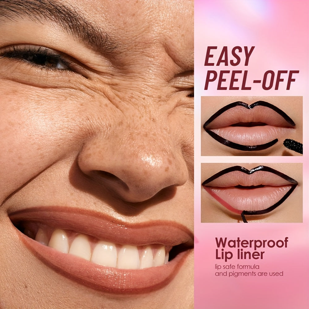 Barcha yengil bej tonlari uchun uzoq davom etadigan suv o'tkazmaydigan lab kontur va bo'yoq