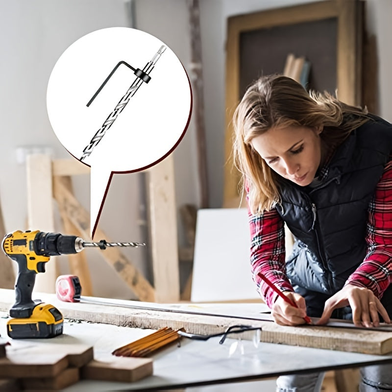 8pcs Steel Uncoated Twist Step Drill Bits 3-16mm Hex and Round Shank