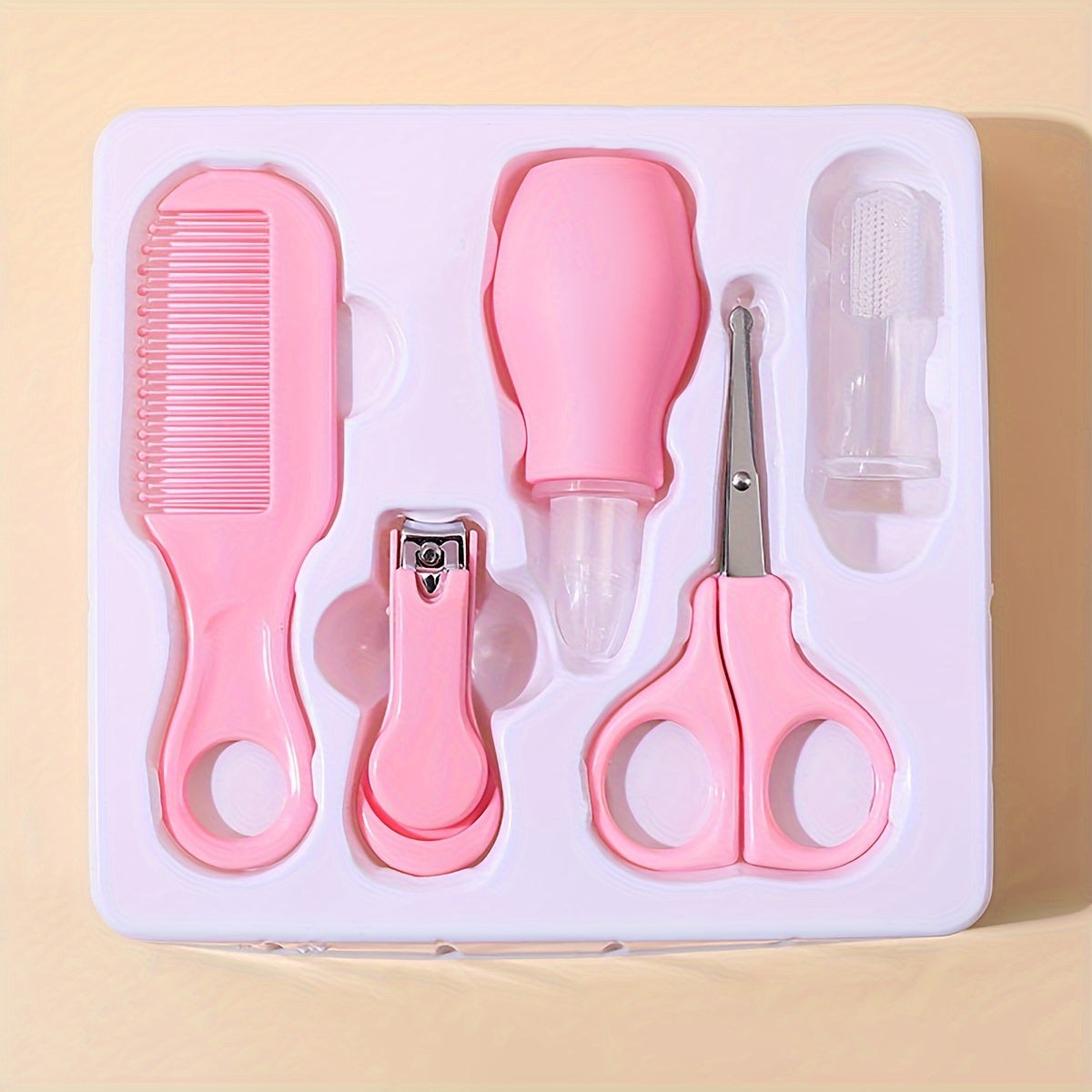 Baby Care Set 5 Pieces for 3 Years Plus with Nasal Aspirator Nail Clippers and Comb