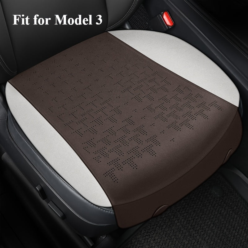 Cojín para asiento de coche para Tesla Model 3, funda de peluche, para todas las estaciones, asiento de silla de montar individual