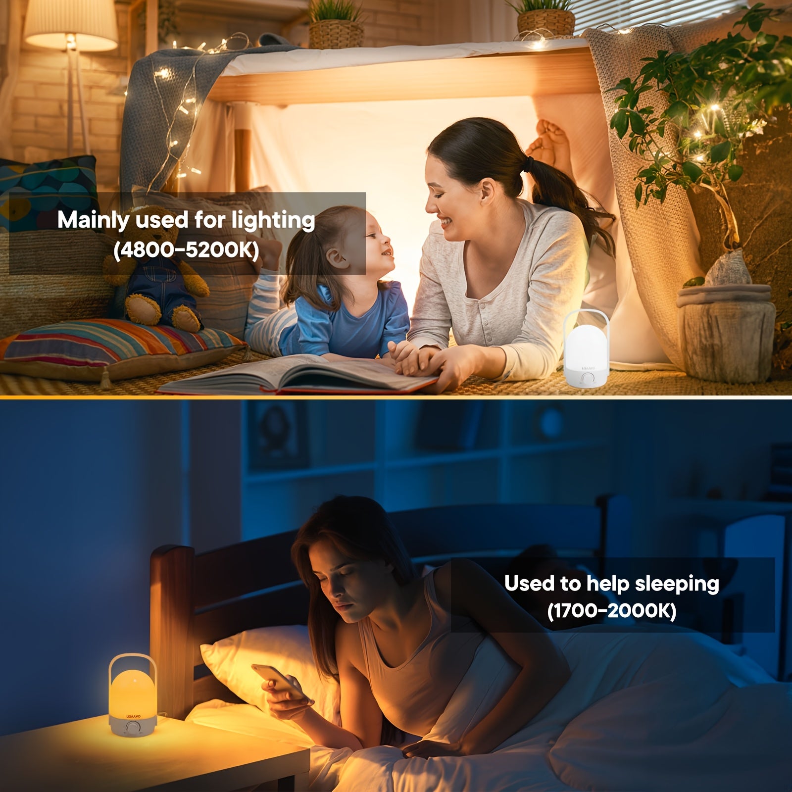 LED Yellow Mosquito Zapper Lamp with Adjustable Brightness Portable Night Light