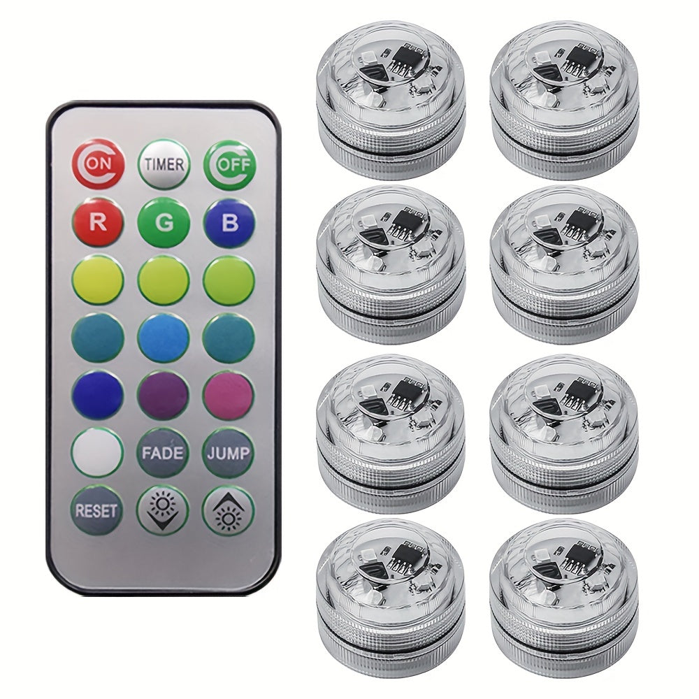 Luz ambiental interior de coche LED RGB inalámbrica con control remoto