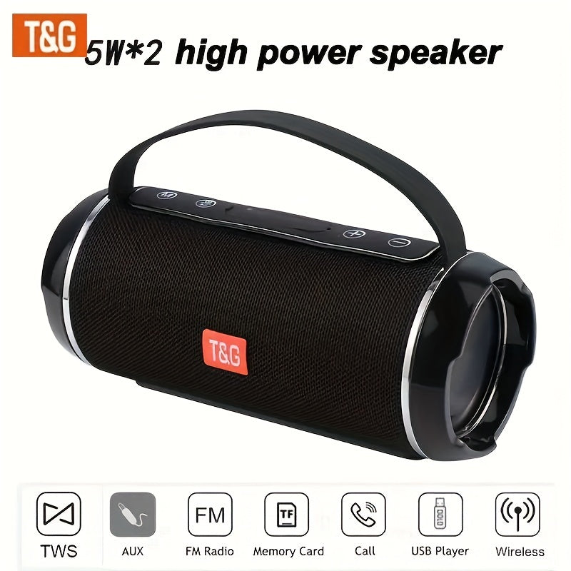 Wireless Portable Speaker 5.0 Surround Sound USB TF FM Bluetooth Rechargeable Type-C