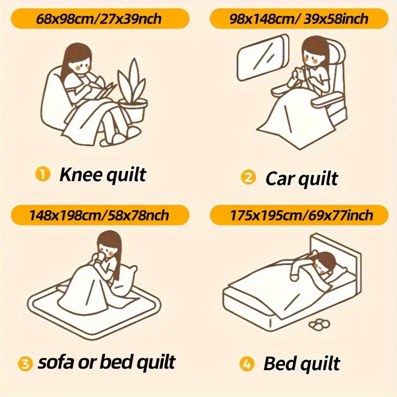 Fleece Blanket Thick Warm Cozy 3D Fashionable Lamb Design for Bed Couch Travel