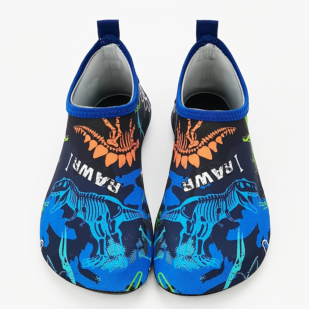 Toddler Boys Water Shoes Dinosaur Beach Sandals Lightweight Summer Swim Surfing Black Blue