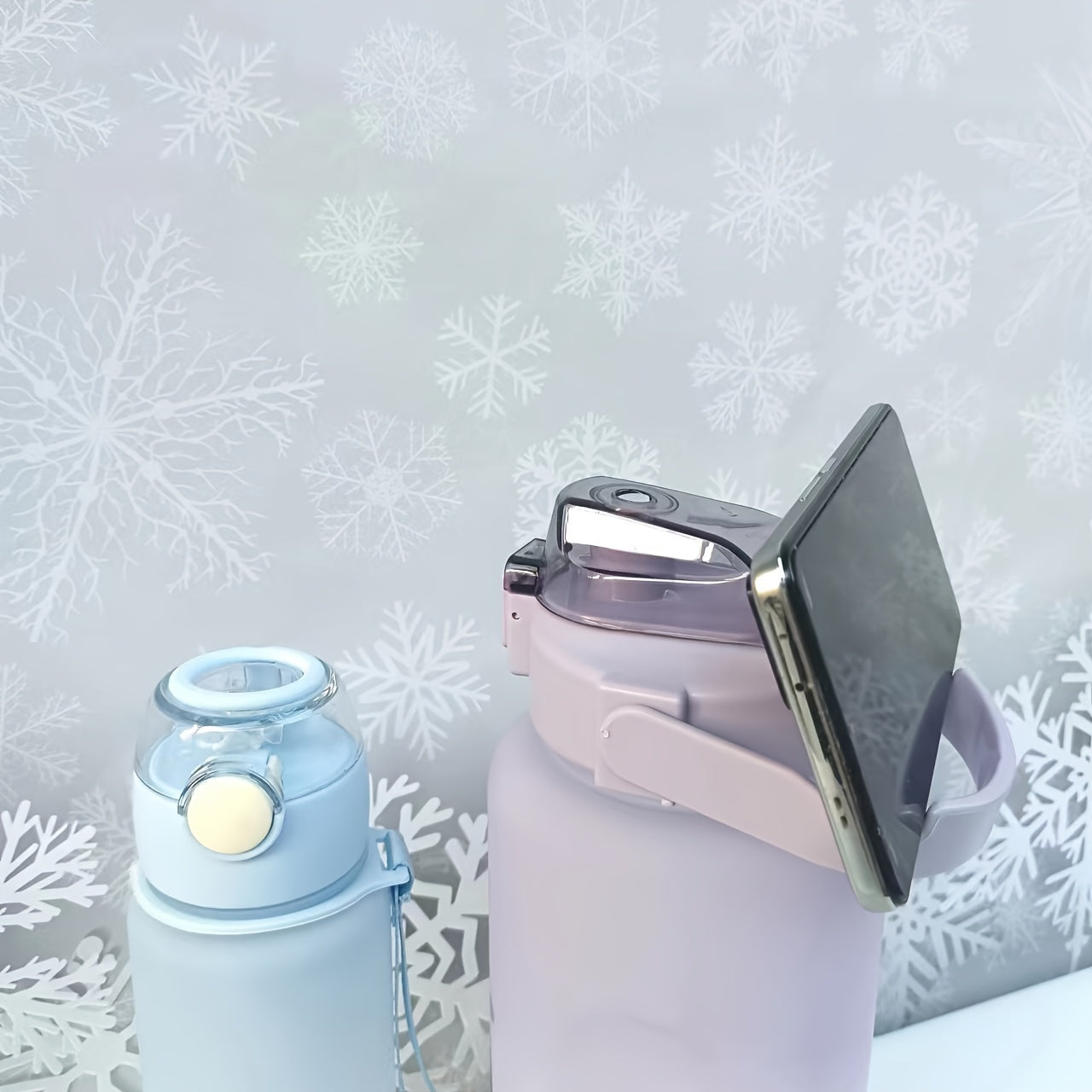 Water Bottles Set in Three Sizes 300ml 700ml 2L for Camping Hiking Fitness