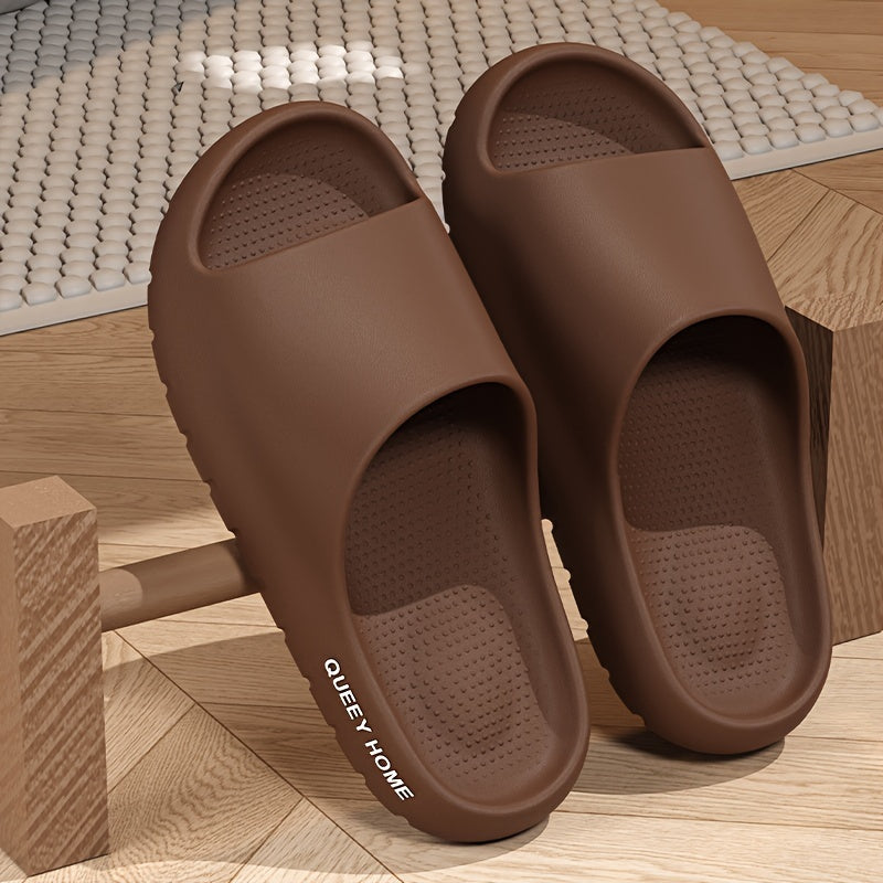 Women's Solid Color Slides Open Toe Indoor Bathroom Shoes