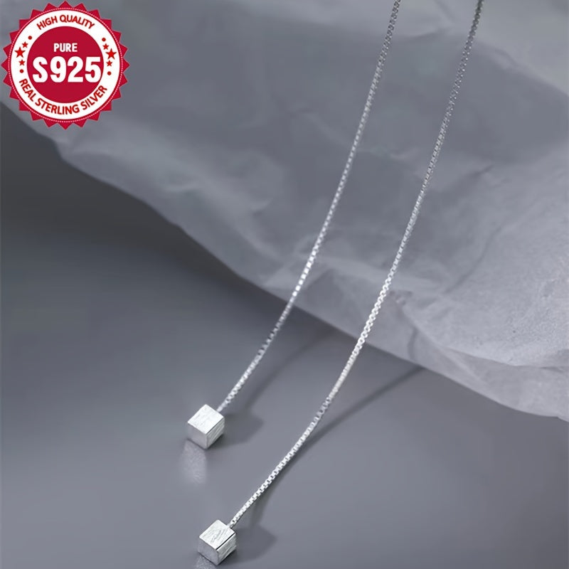 925 Sterling Silver Drop & Dangle Earrings oddiy pastoral uslubda - uzun tassel iplar, qoplamasiz dizayn, engil va gippoallergen quloq ignasi bilan. Ushbu nafis moda sirg'alar barcha mavsumlar uchun mukammal, sport va ... uchun ideal.