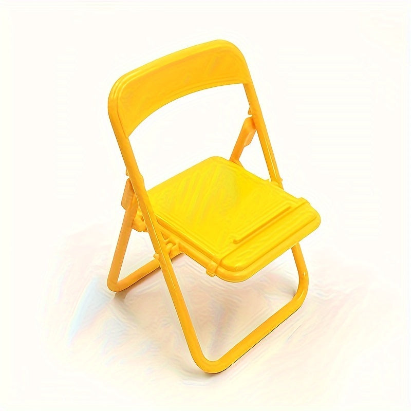 Silla plegable soporte para teléfono, soporte de plástico para joyería, exhibidor portátil