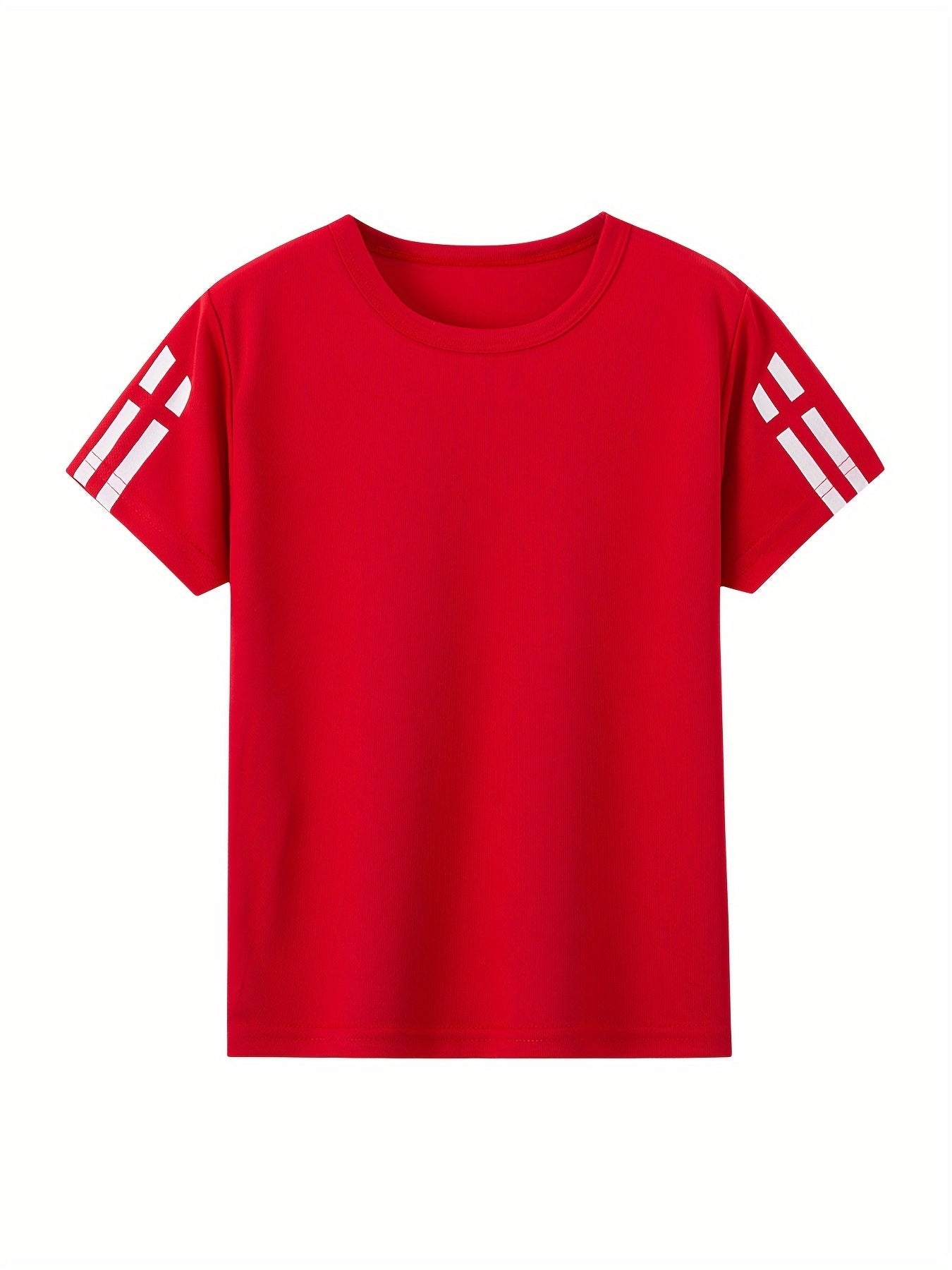 4-шт. летних сетчатых быстро сохнущих спортивных футболок для мальчиков, короткий рукав