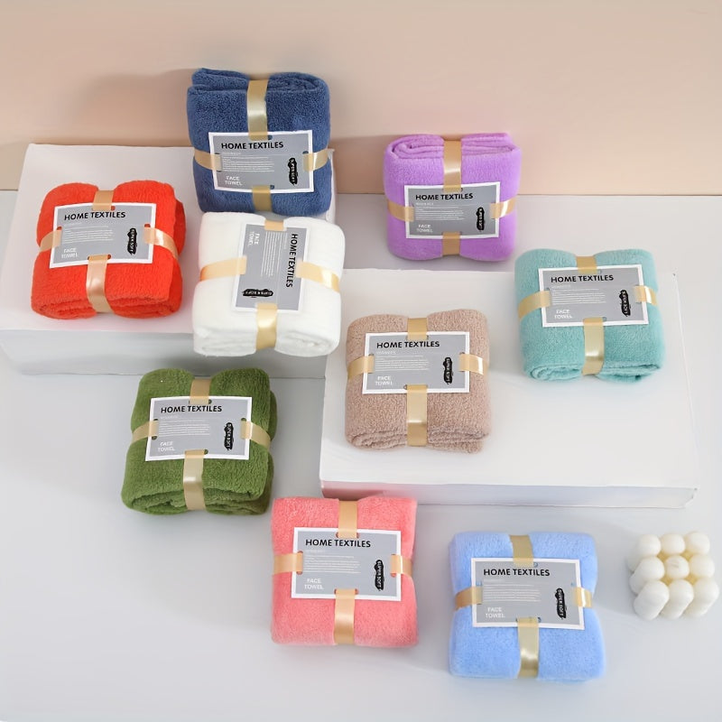 Coral Velvet Hand Towels Pack of 15 Assorted Colors 24cm Highly Absorbent Soft