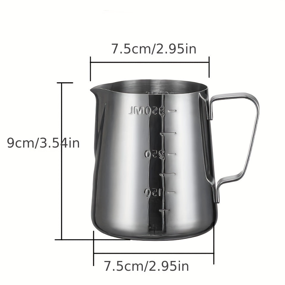 Stainless Steel Milk Frothing Pitcher 12/20 oz Commercial Espresso Tool