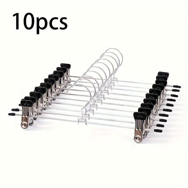 Juego de 5/10 perchas para ropa con clips, ahorro de espacio, a prueba de viento para pantalones, sujetadores, bufandas