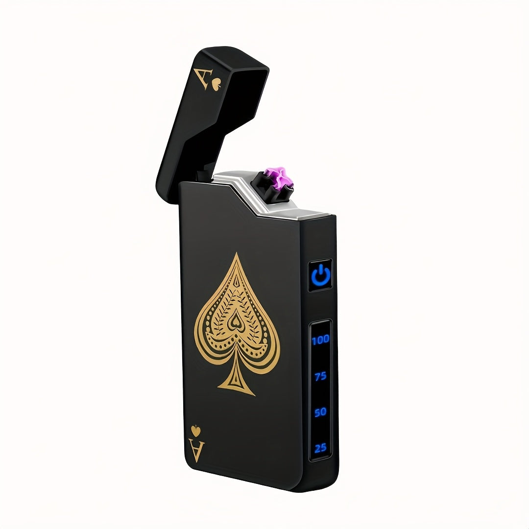 Men's Windproof Electric Lighter Rechargeable USB C Candle Camping