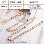 Unisex Gold and Silver Waist Chain with Buckle