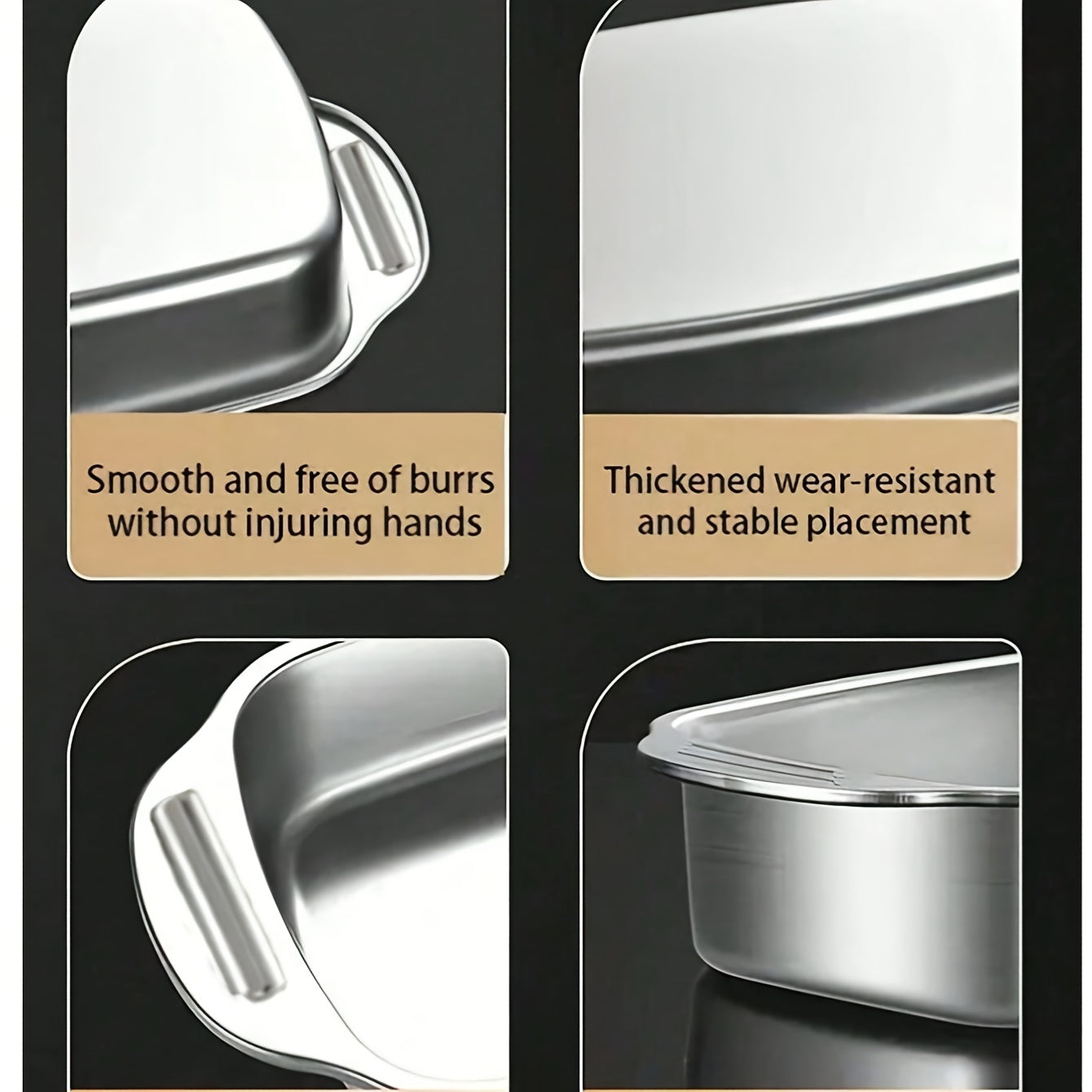 Stainless Steel pishirish panasi, yopishmaydigan pech va tashqarida foydalanish uchun cookie listi