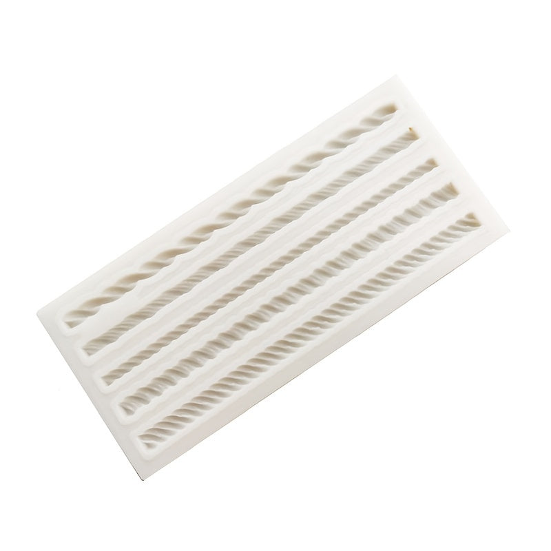 Silicone Mold for Braided Rope Design for Desserts Chocolate Fondant