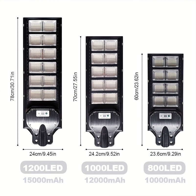 Farola exterior solar con sensor infrarrojo y control remoto