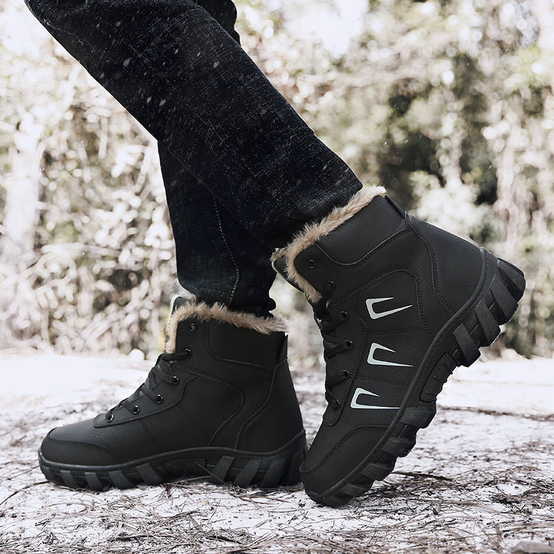 Women's Winter Snow Boots Fleece Lining All-Season Black Outdoor Footwear