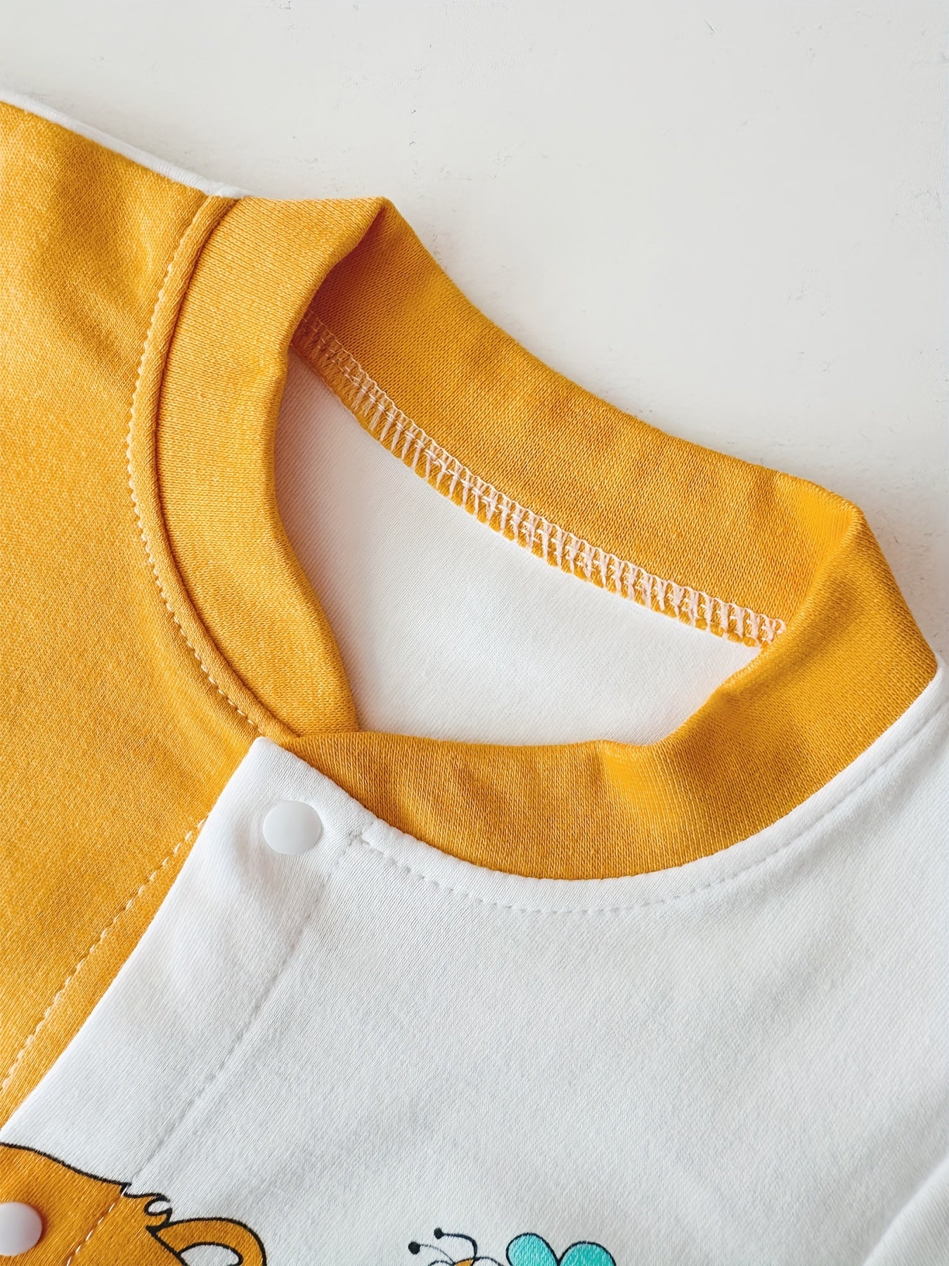 Baby Romper for 0-3 Years Old Cotton Dinosaur Cartoon Color Block Spring Fall Outdoor