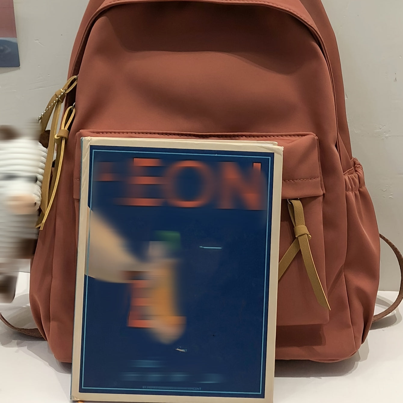 Yoshlar va ayollar uchun qora naylon sumka, yumshoq o'yinchoq charm bilan, yengil, sozlanadigan, kollej, ofis, sayohat uchun