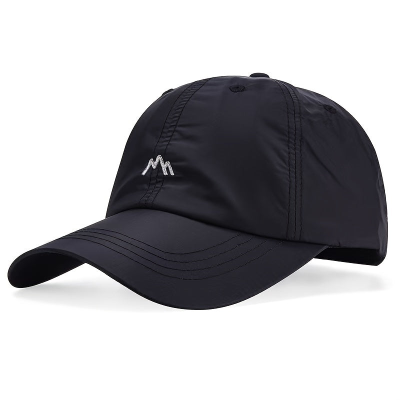 Gorra de béisbol de nylon transpirable de secado rápido para hombre y mujer, protección solar, ajuste ajustable, bordado