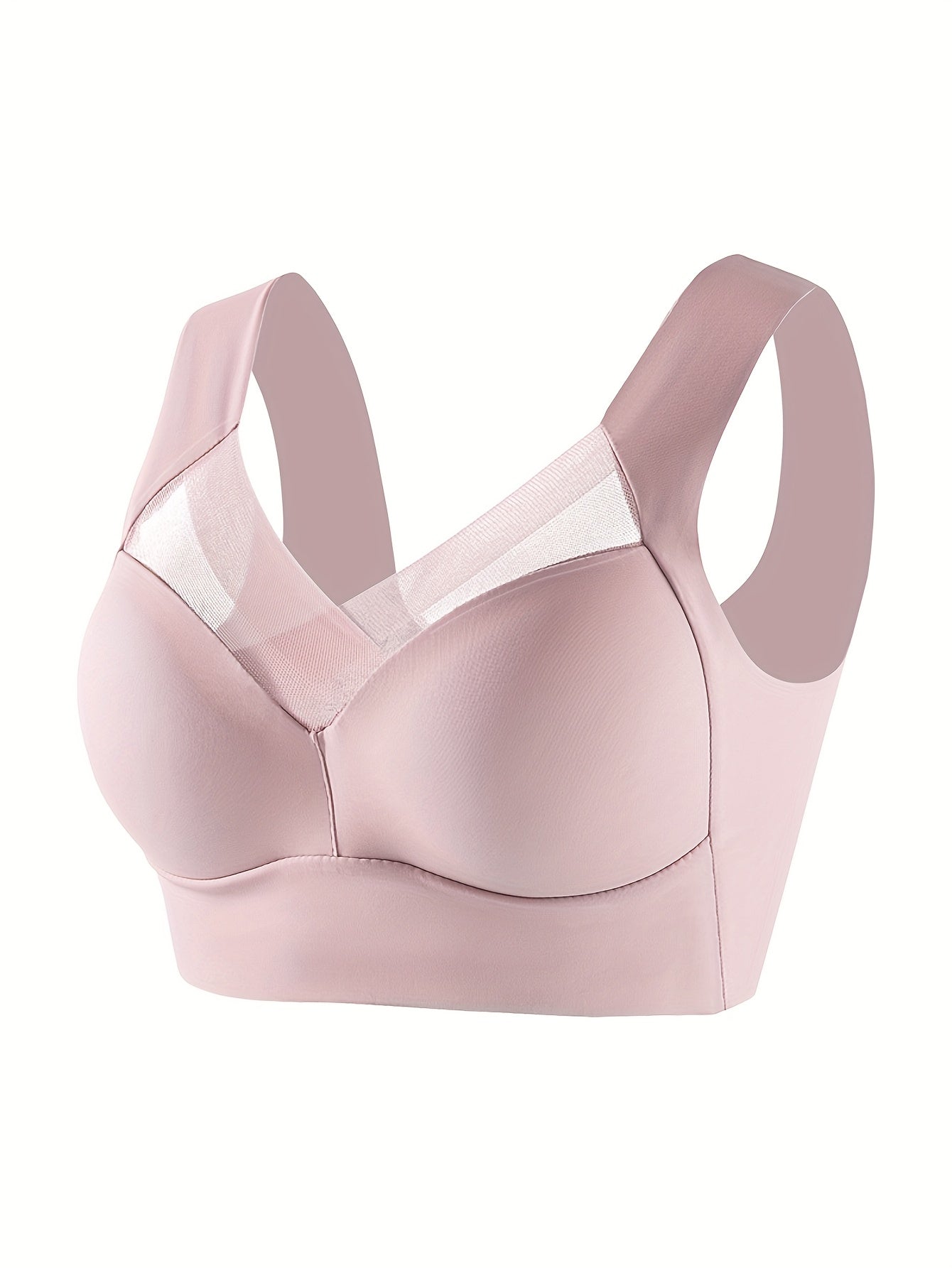 Plus Size Seamless Women's Sports Bra No Wire Breathable Mesh High Support