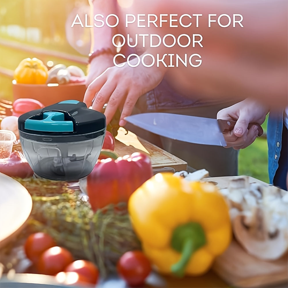 Manual Food Chopper and Meat Grinder Kitchen Gadget for Vegetables and Salads