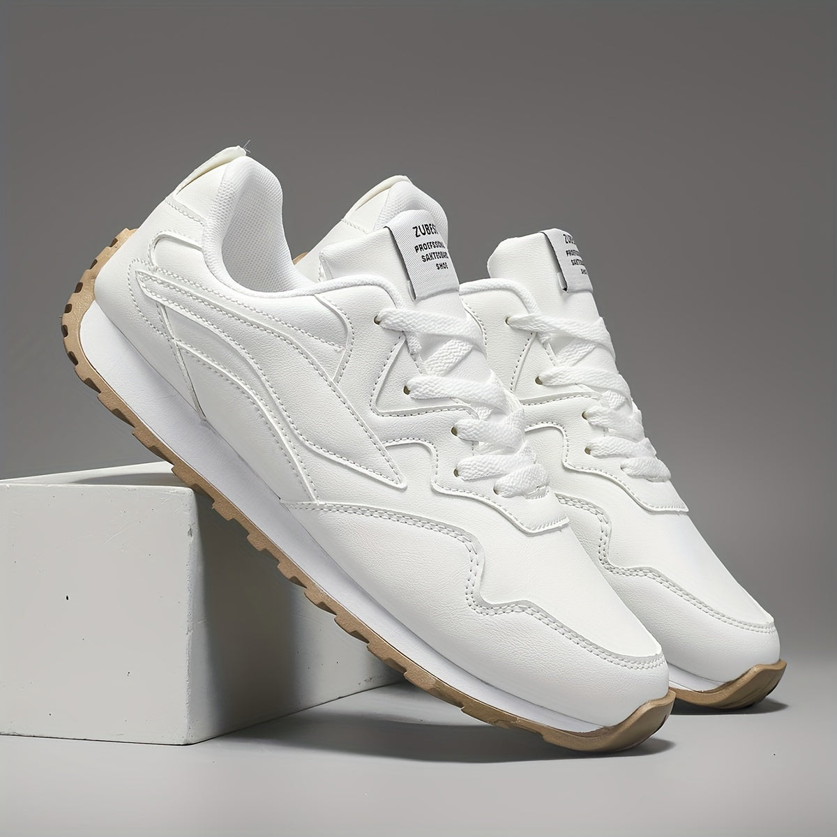 Men's Casual Sneakers Low Top Lace-Up Rubber Sole Fabric Lining