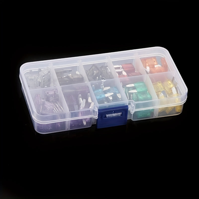 120pcs Small Blade Car Fuse Assortment Set Auto Truck 2.5-35A Plastic Box