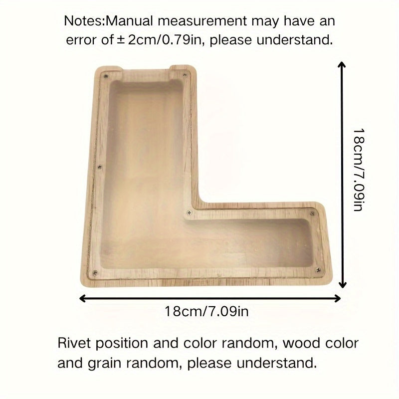 Personalized Wooden Alphabet Letters Set with 26 A-Z Transparent Blocks for Gifts and Home Decor