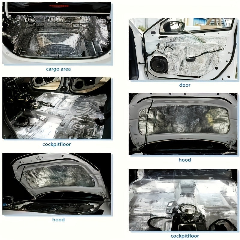 Aislamiento universal para coches, papel de aluminio, insonorización y aislamiento térmico para vehículos