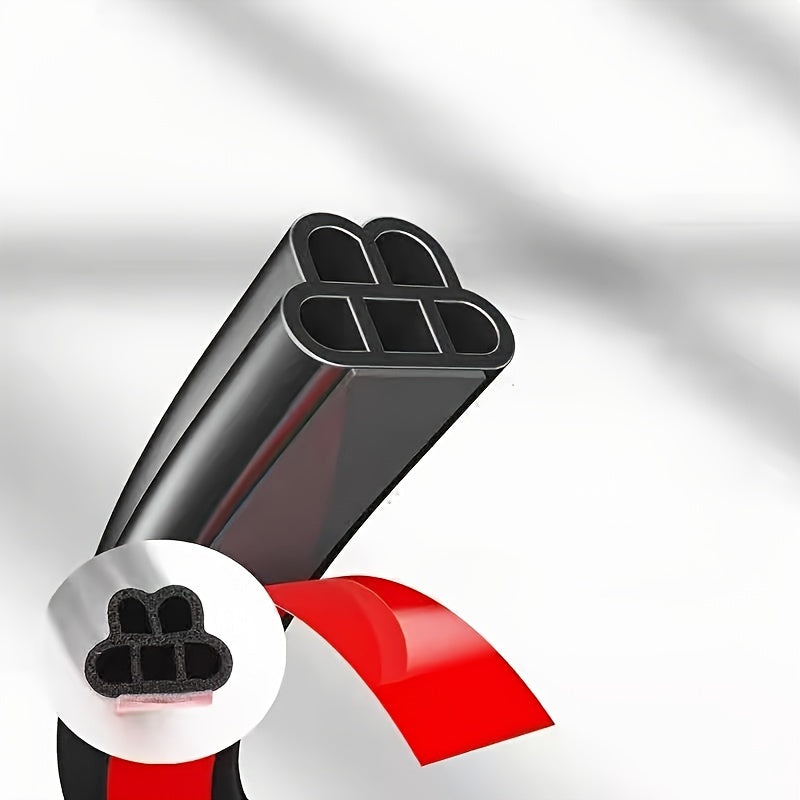 Universal Double-Layer Rubber Car Door Seal Strip Noise Reducer Waterproof