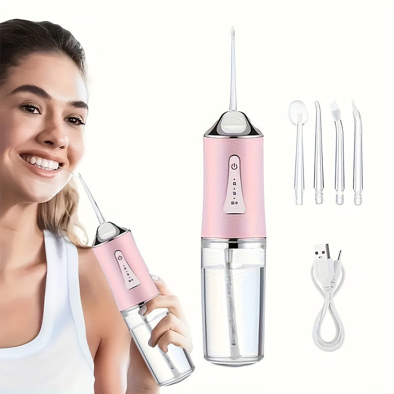 Electric Water Flosser with Smart Chip 3 Modes 4 Nozzles Deep Cleaning