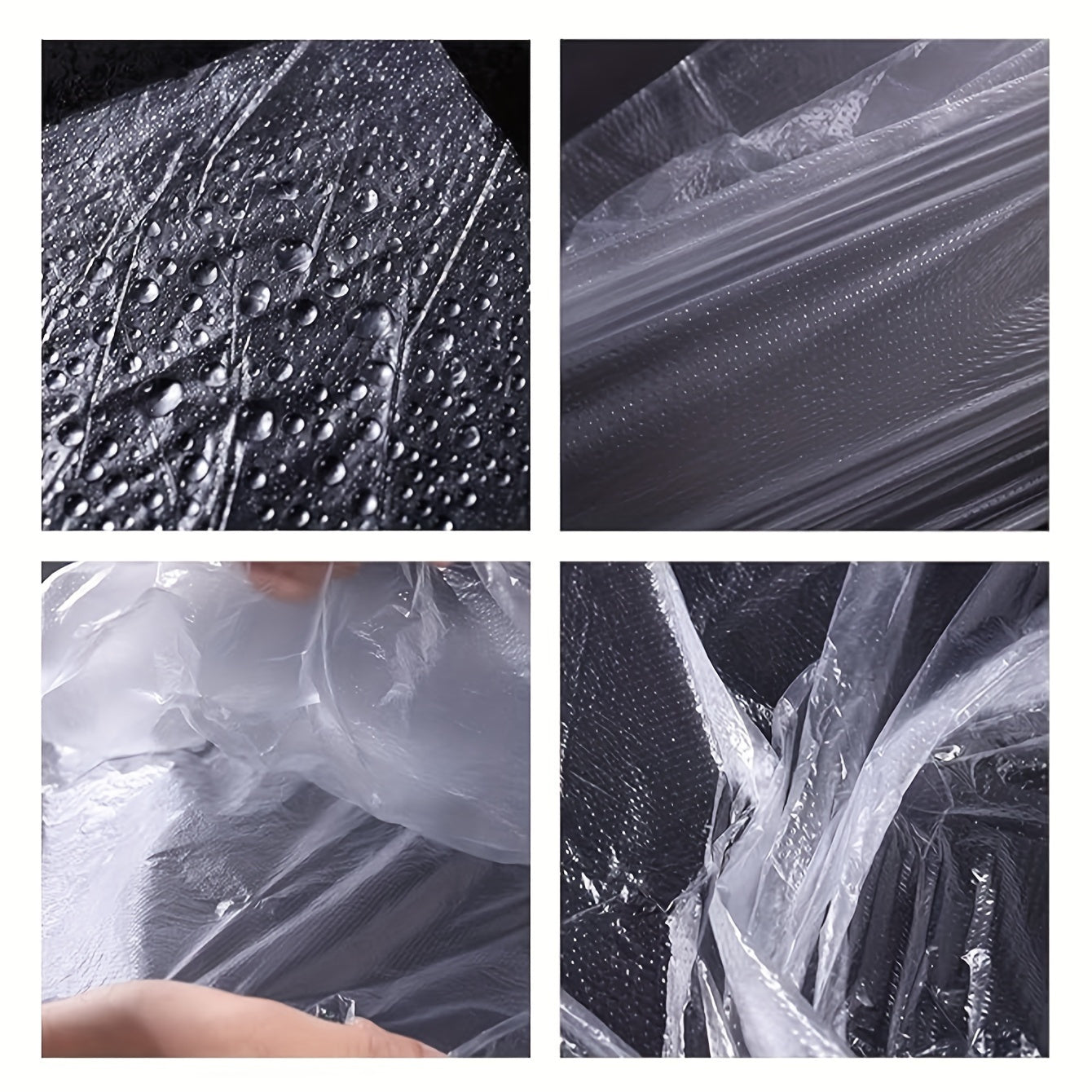 80-Pack Transparent Plastic Foot Spa Liners for Home Salon Hotel Use