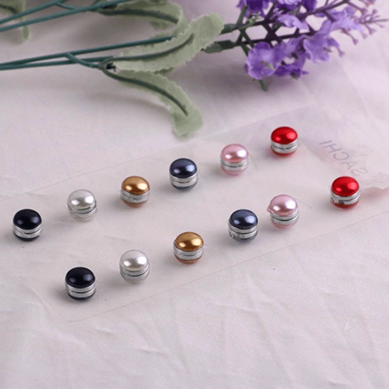 Women's Hijab Magnets with Faux Pearl Brooch and Magnetic Clasp