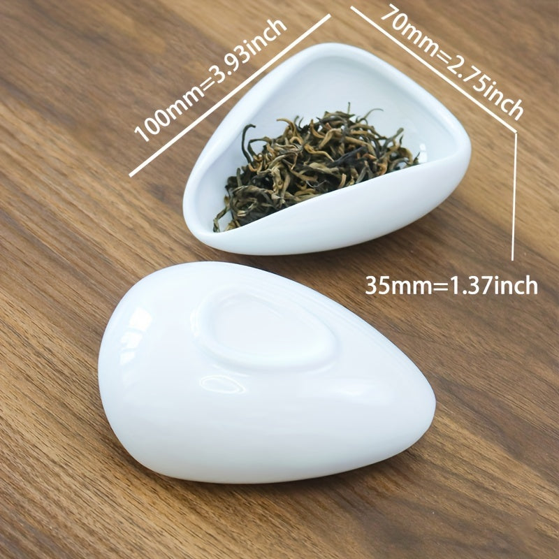 Porcelain Coffee Dosing Cup Ceramic Tea Scoop for Espresso and Loose Tea