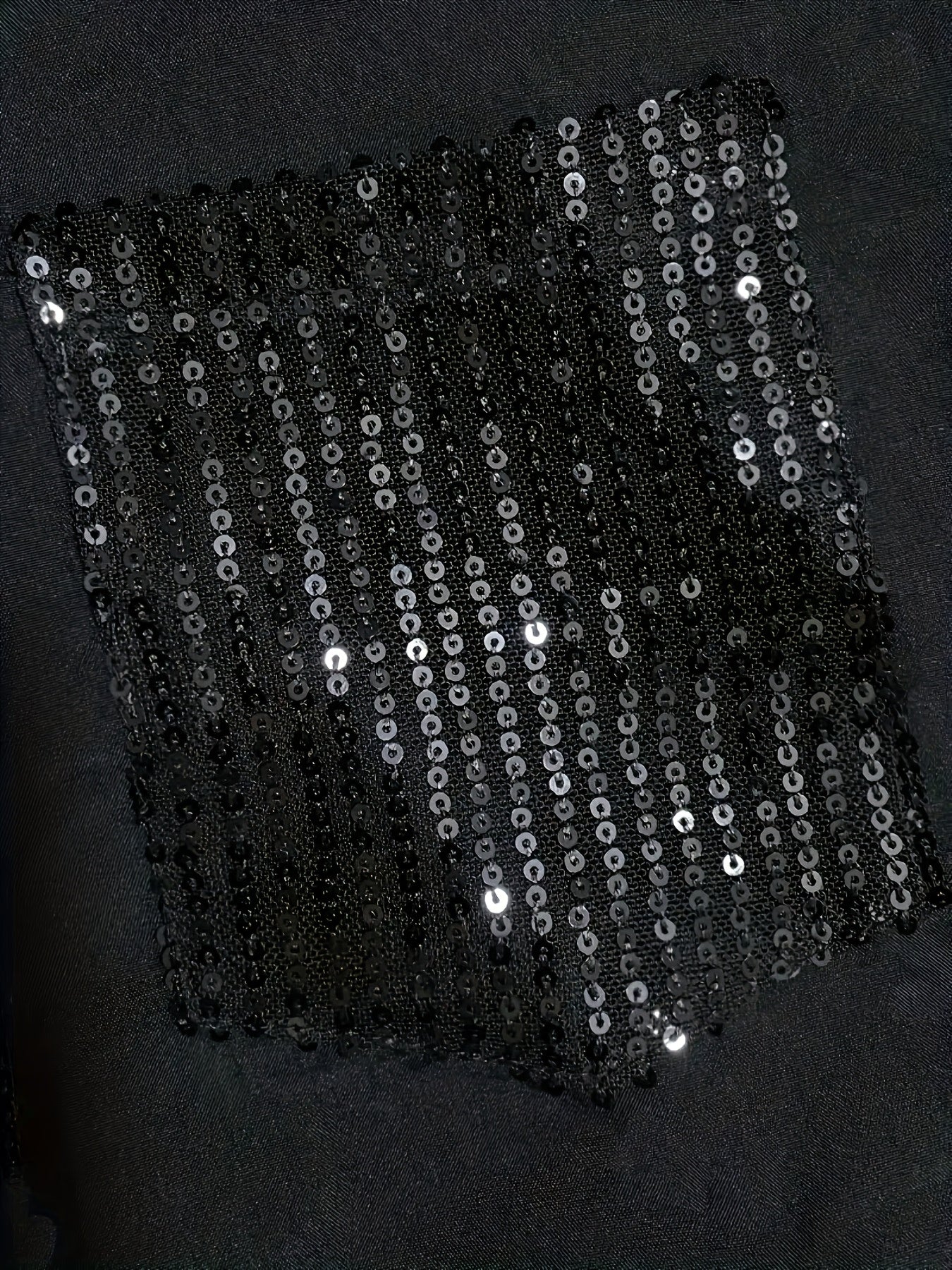 Women's V-Neck Blouse with Sequin Details Solid Color Long Sleeve Spring Fall