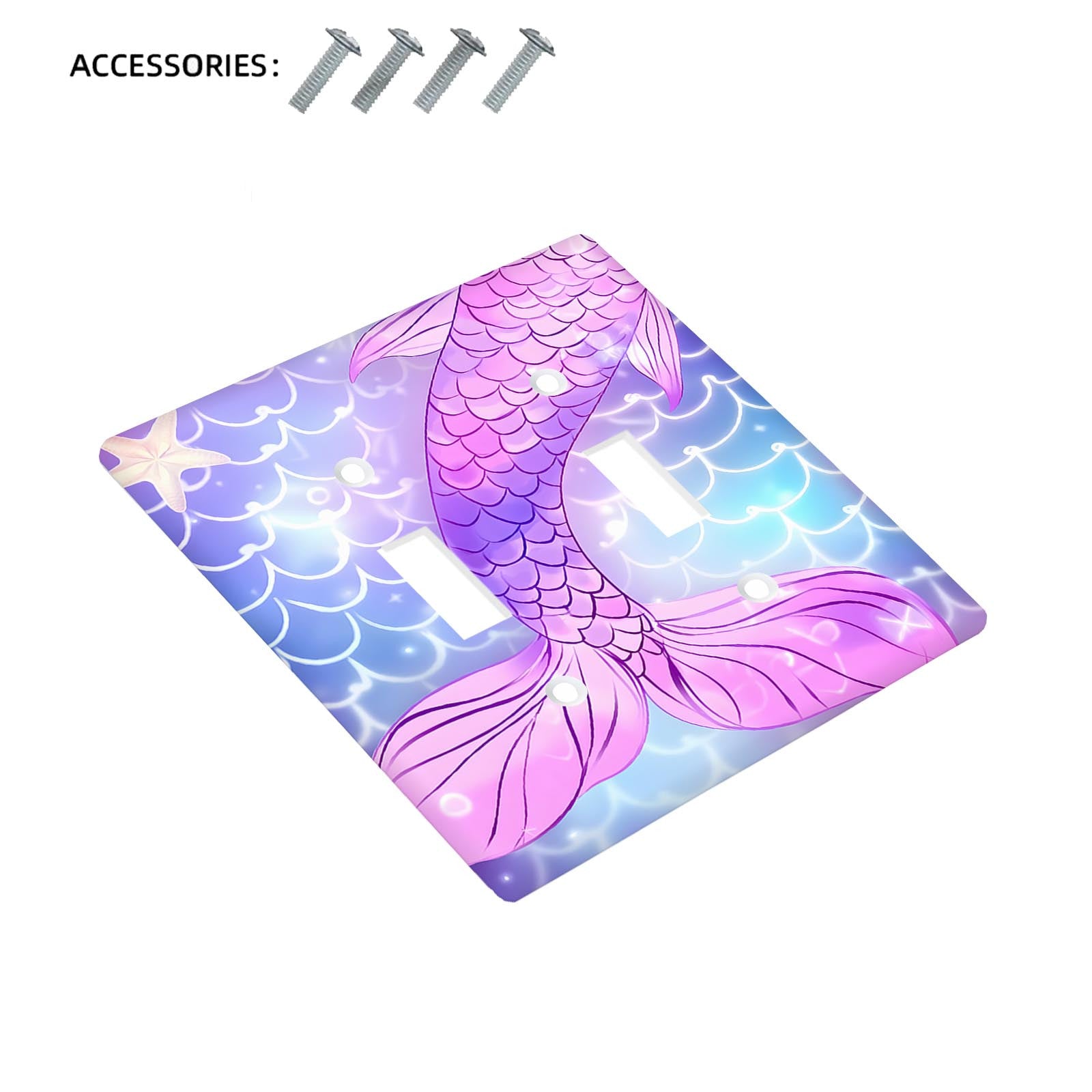 Mermaid-Inspired Wall Plate Cover for Home and Office Easy to Install in Bedrooms Kitchens Bathrooms
