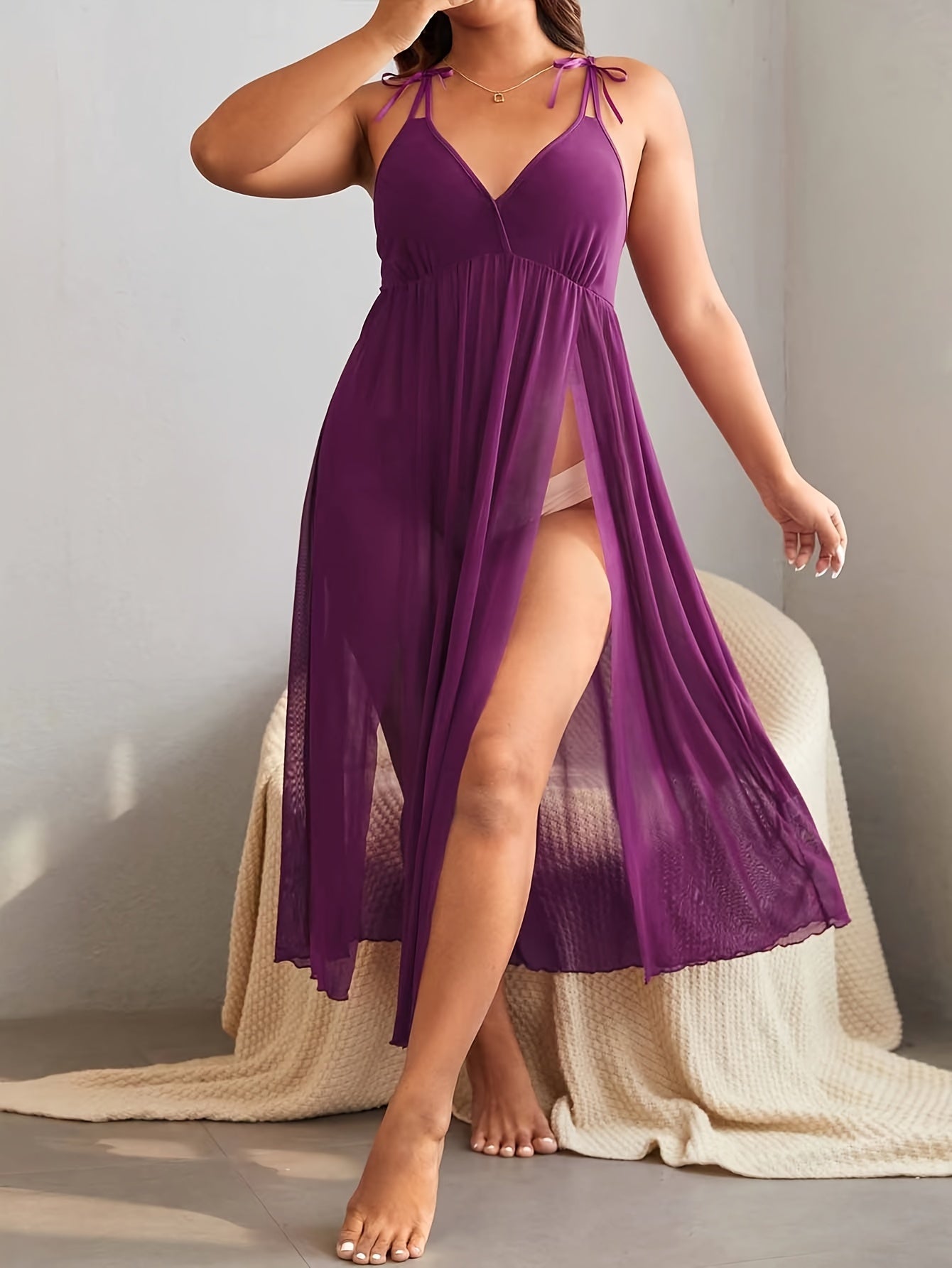 Women Mesh Strap Skirt Large Size Sexy Fashionwear